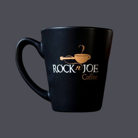 12oz Black Ceramic Rock 'n' Joe Mug