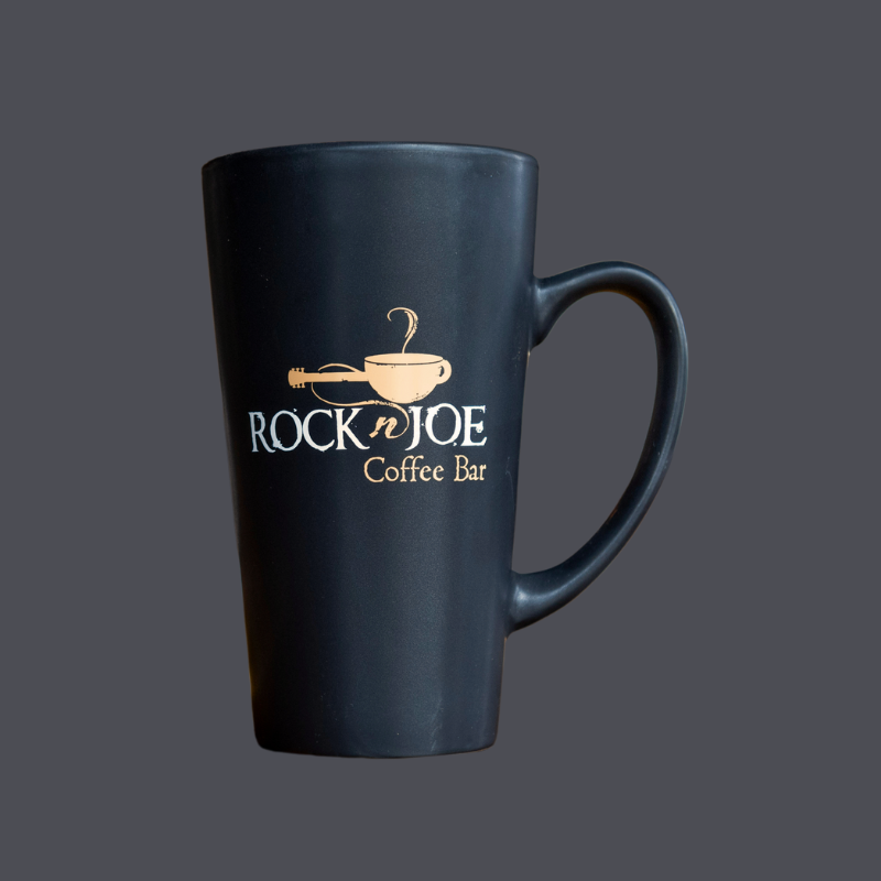 16oz Black Ceramic Rock 'n' Joe Mug